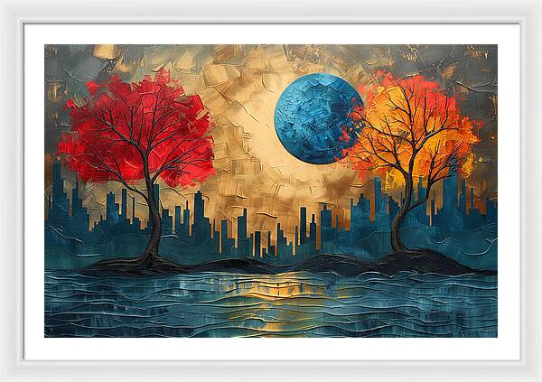 Golden Waterscape - Framed Print