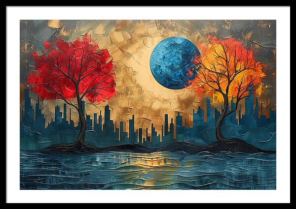 Golden Waterscape - Framed Print