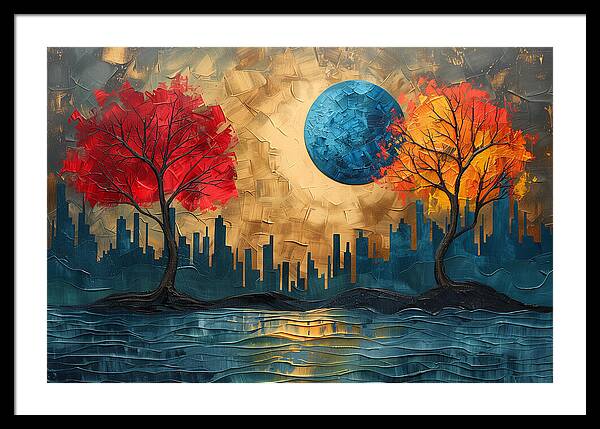 Golden Waterscape - Framed Print