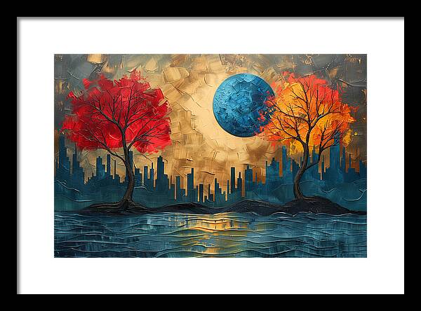 Golden Waterscape - Framed Print