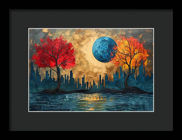 Golden Waterscape - Framed Print