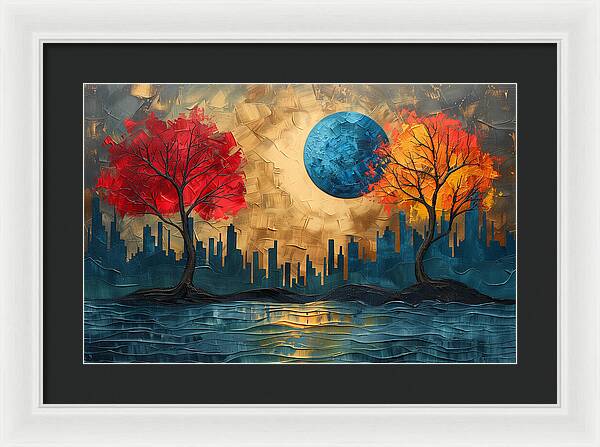 Golden Waterscape - Framed Print