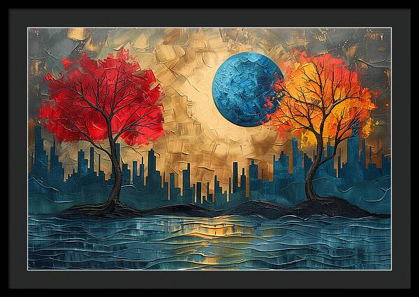 Golden Waterscape - Framed Print