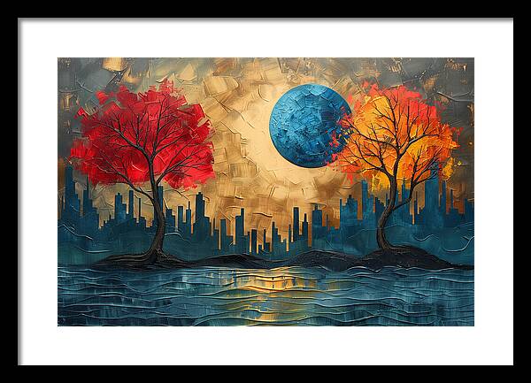 Golden Waterscape - Framed Print