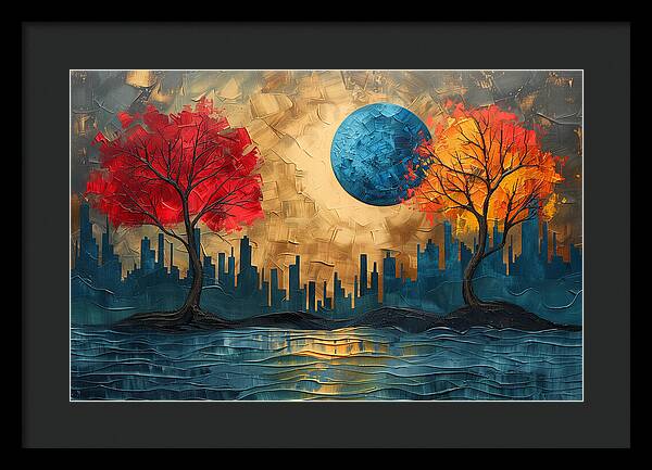 Golden Waterscape - Framed Print