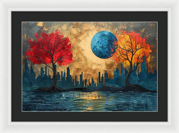 Golden Waterscape - Framed Print