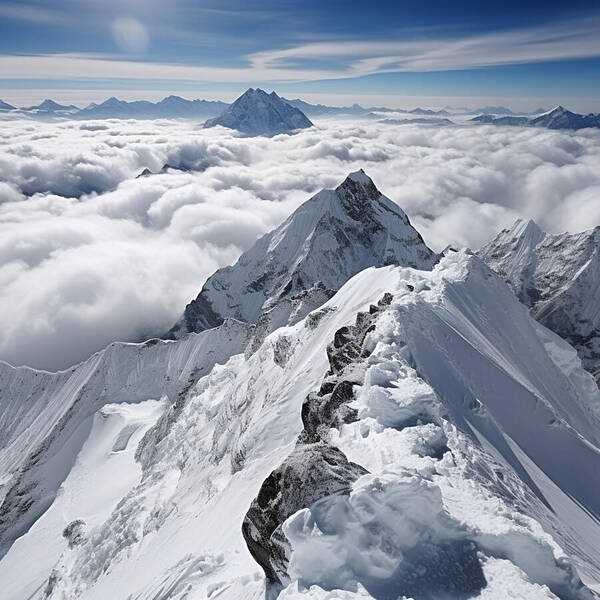 Heavenly Peaks - Art Print