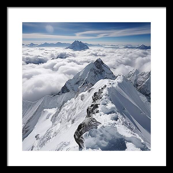 Heavenly Peaks - Framed Print