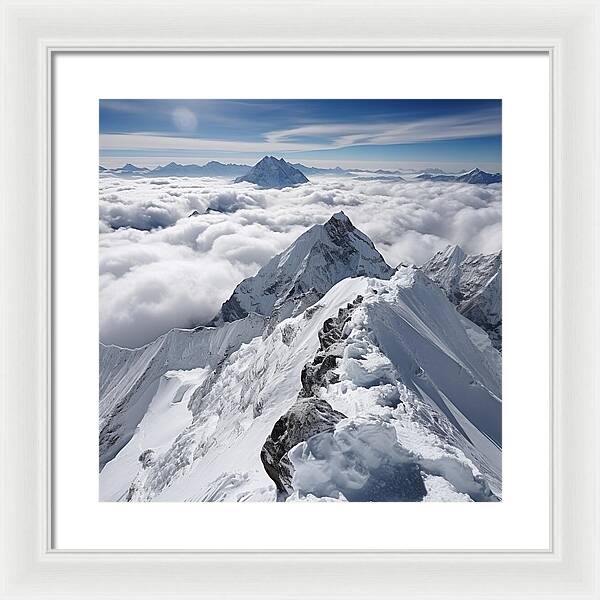 Heavenly Peaks - Framed Print