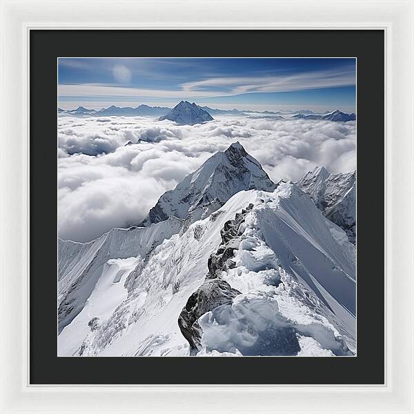 Heavenly Peaks - Framed Print