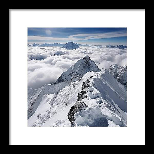 Heavenly Peaks - Framed Print
