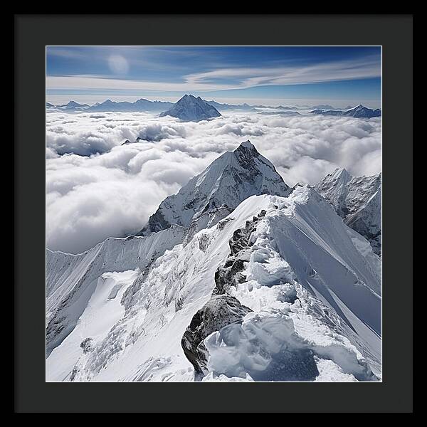 Heavenly Peaks - Framed Print