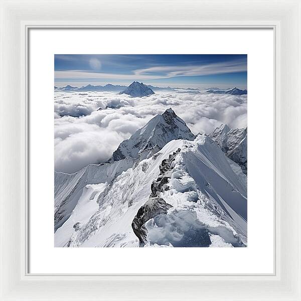 Heavenly Peaks - Framed Print