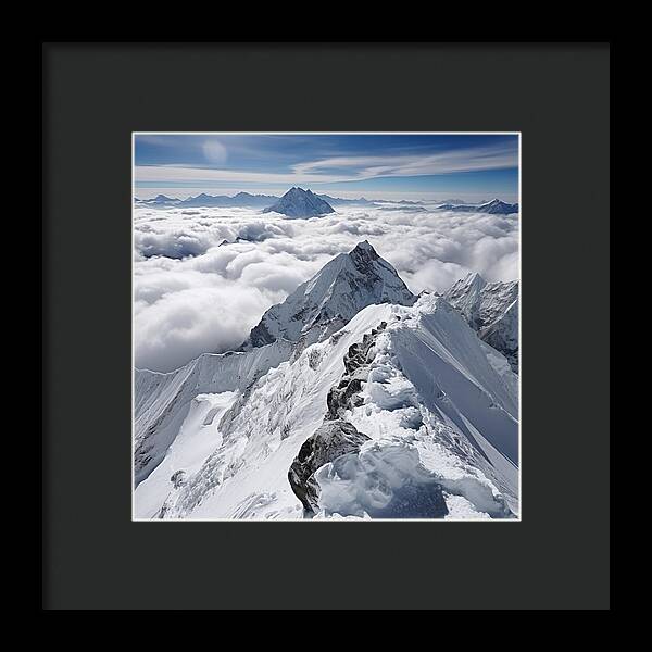 Heavenly Peaks - Framed Print