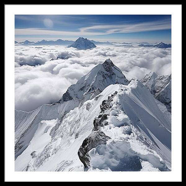 Heavenly Peaks - Framed Print