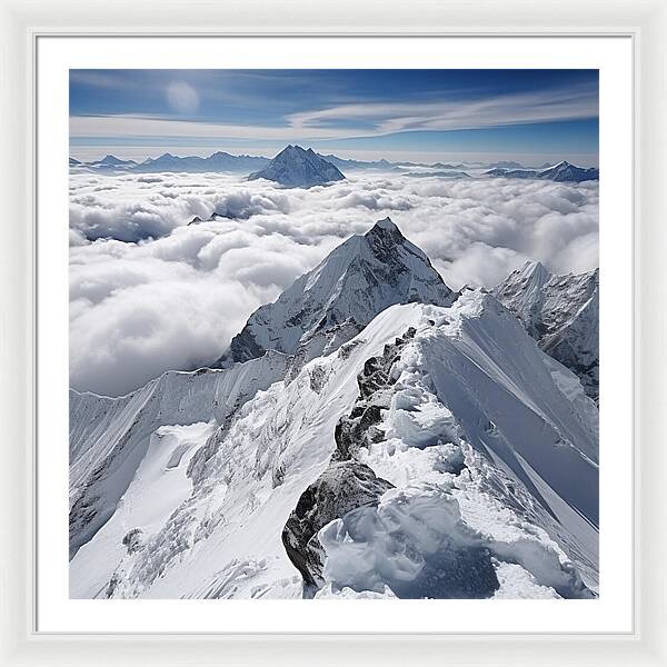 Heavenly Peaks - Framed Print