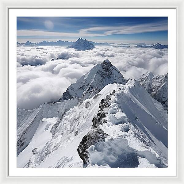 Heavenly Peaks - Framed Print