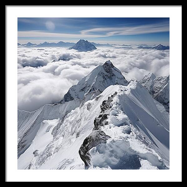 Heavenly Peaks - Framed Print