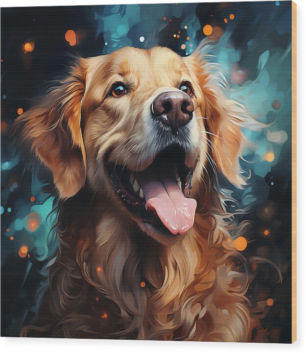 Joyful Retrieval - Wood Print