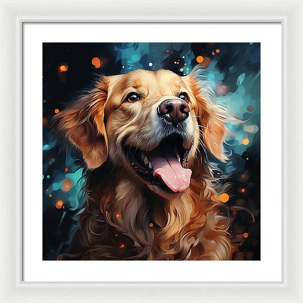 Joyful Retrieval - Framed Print