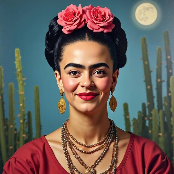 La Luna y la Flor - Art Print