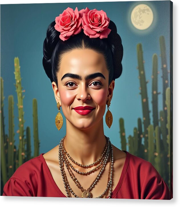 La Luna y la Flor - Acrylic Print