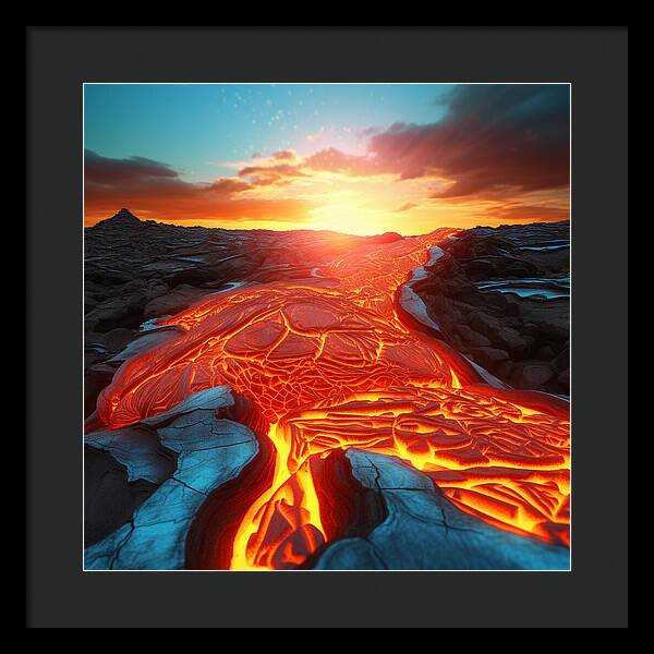 Liquid Fire - Framed Print