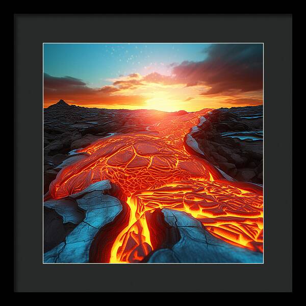 Liquid Fire - Framed Print
