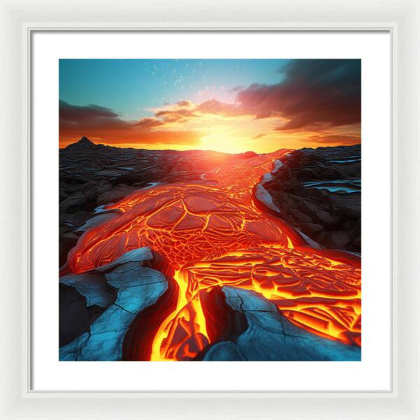 Liquid Fire - Framed Print
