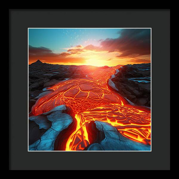 Liquid Fire - Framed Print