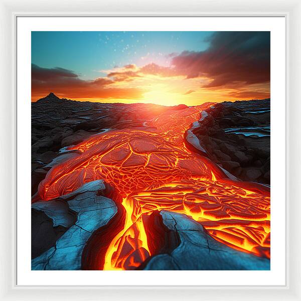Liquid Fire - Framed Print