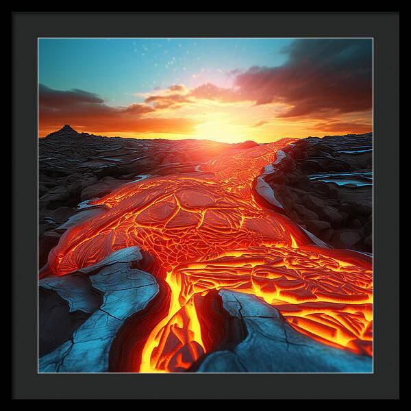 Liquid Fire - Framed Print