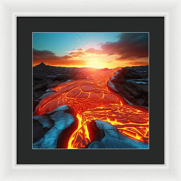 Liquid Fire - Framed Print