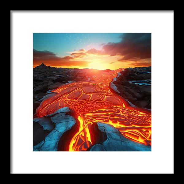 Liquid Fire - Framed Print