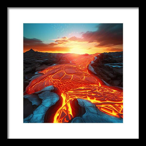 Liquid Fire - Framed Print