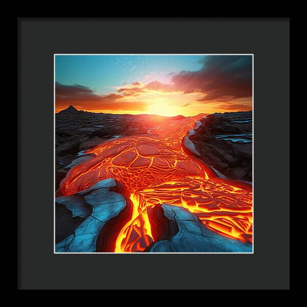 Liquid Fire - Framed Print