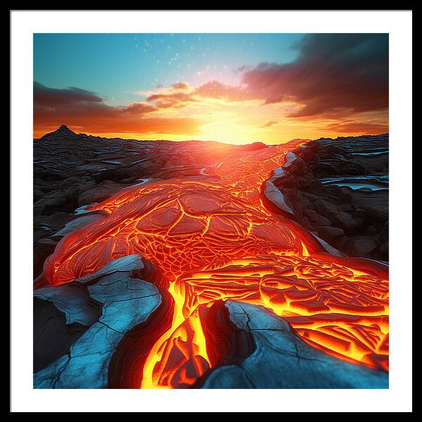 Liquid Fire - Framed Print