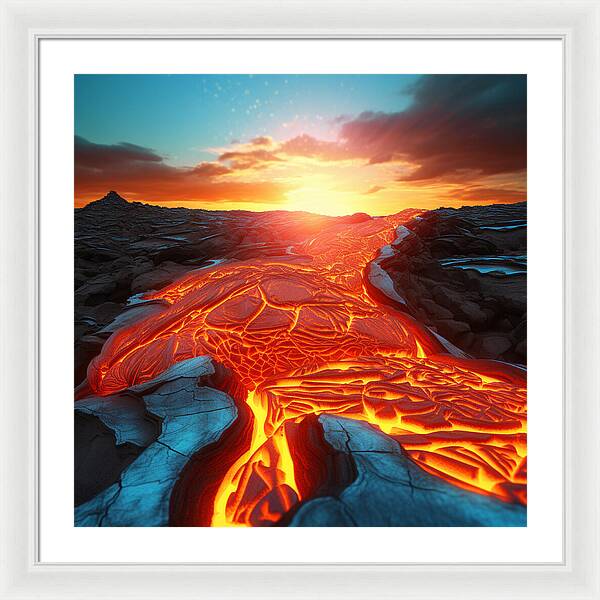 Liquid Fire - Framed Print