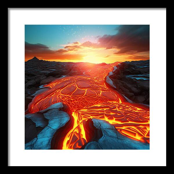Liquid Fire - Framed Print