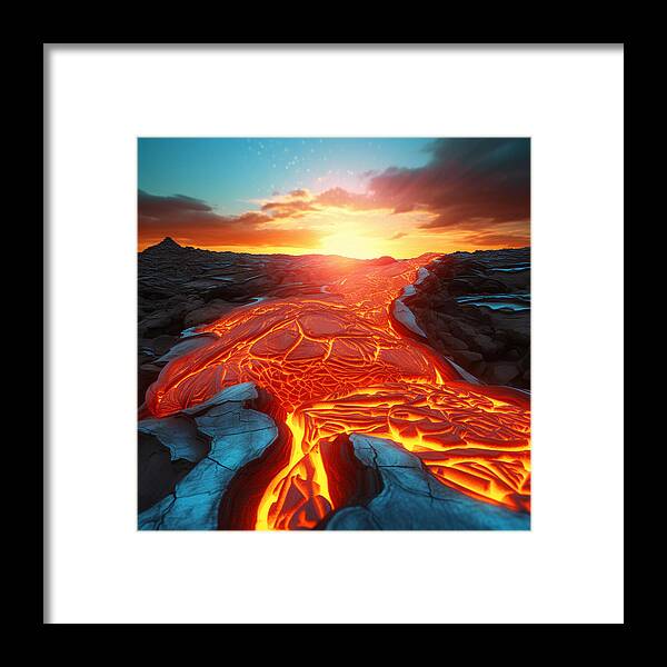 Liquid Fire - Framed Print