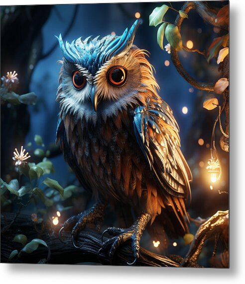 Luminescent Guardian - Metal Print