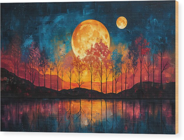Lunar Echoes - Wood Print