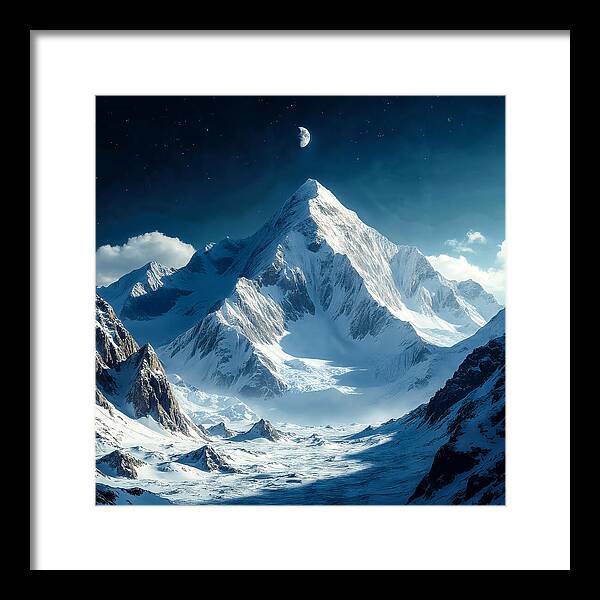 Lunar Peak - Framed Print