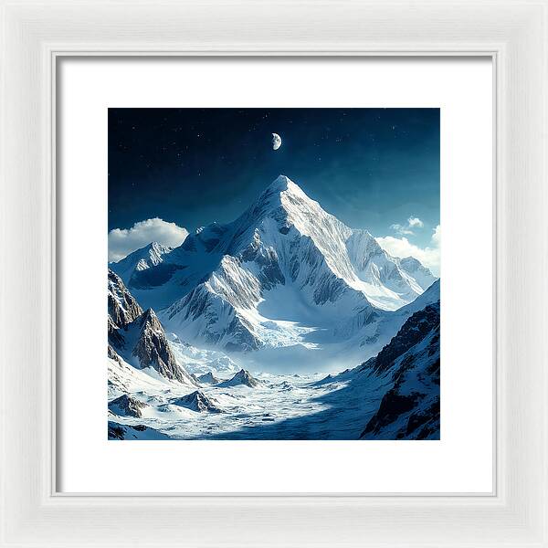 Lunar Peak - Framed Print