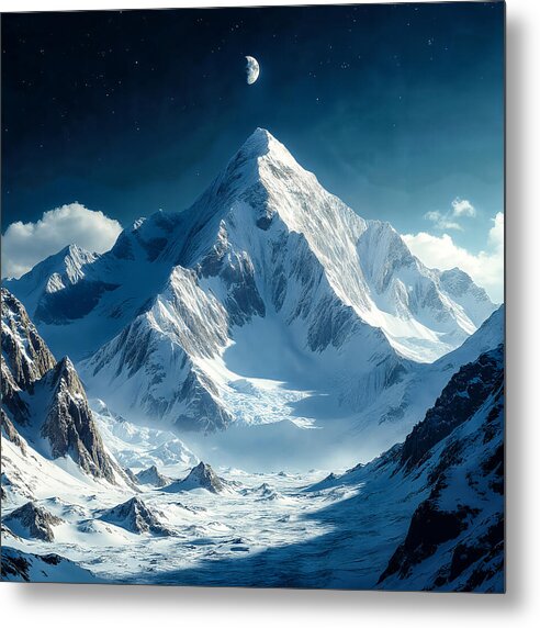 Lunar Peak - Metal Print