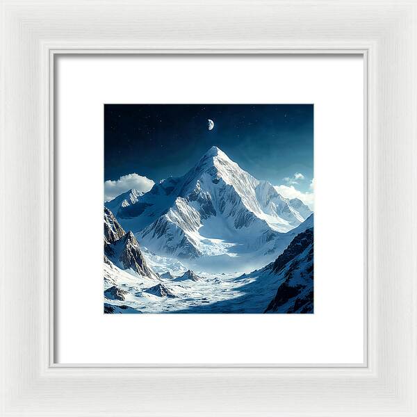 Lunar Peak - Framed Print