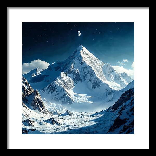 Lunar Peak - Framed Print