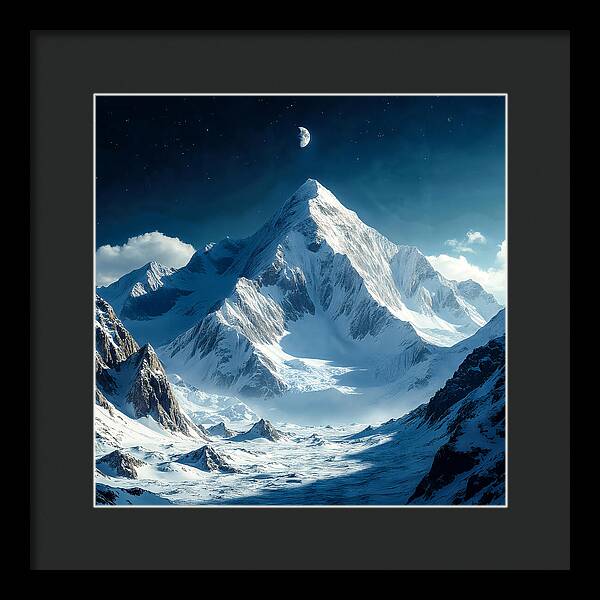 Lunar Peak - Framed Print