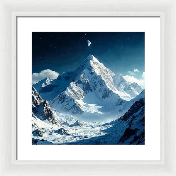 Lunar Peak - Framed Print