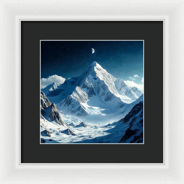 Lunar Peak - Framed Print